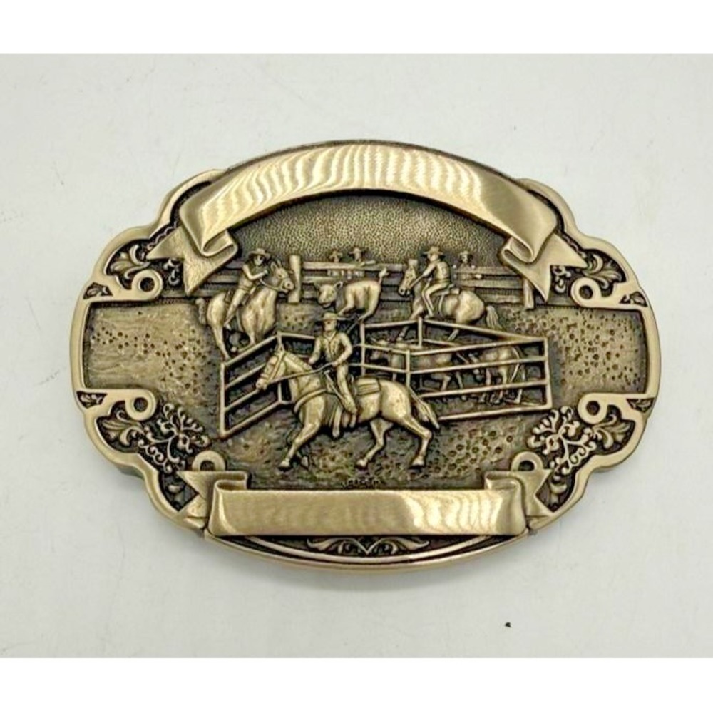 Award Design Medals Inc Belt Buckle Mens‎ Solid Brass Western Cowboy Equestrian
